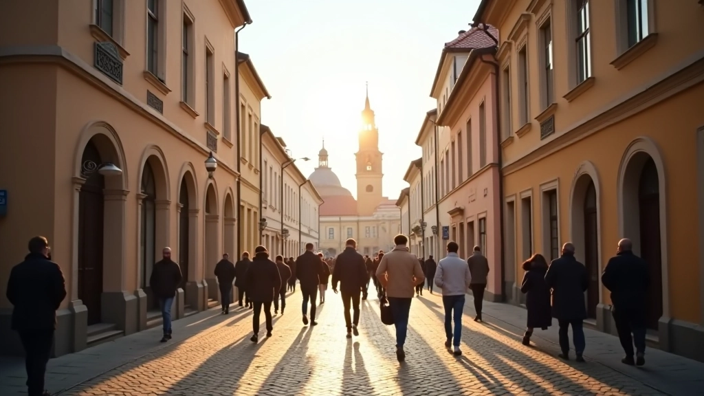 Vilniaus Katedros aikštė su architektūra ir žmonėmis